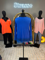 Top Chaleur Grande Taille Bleu roi