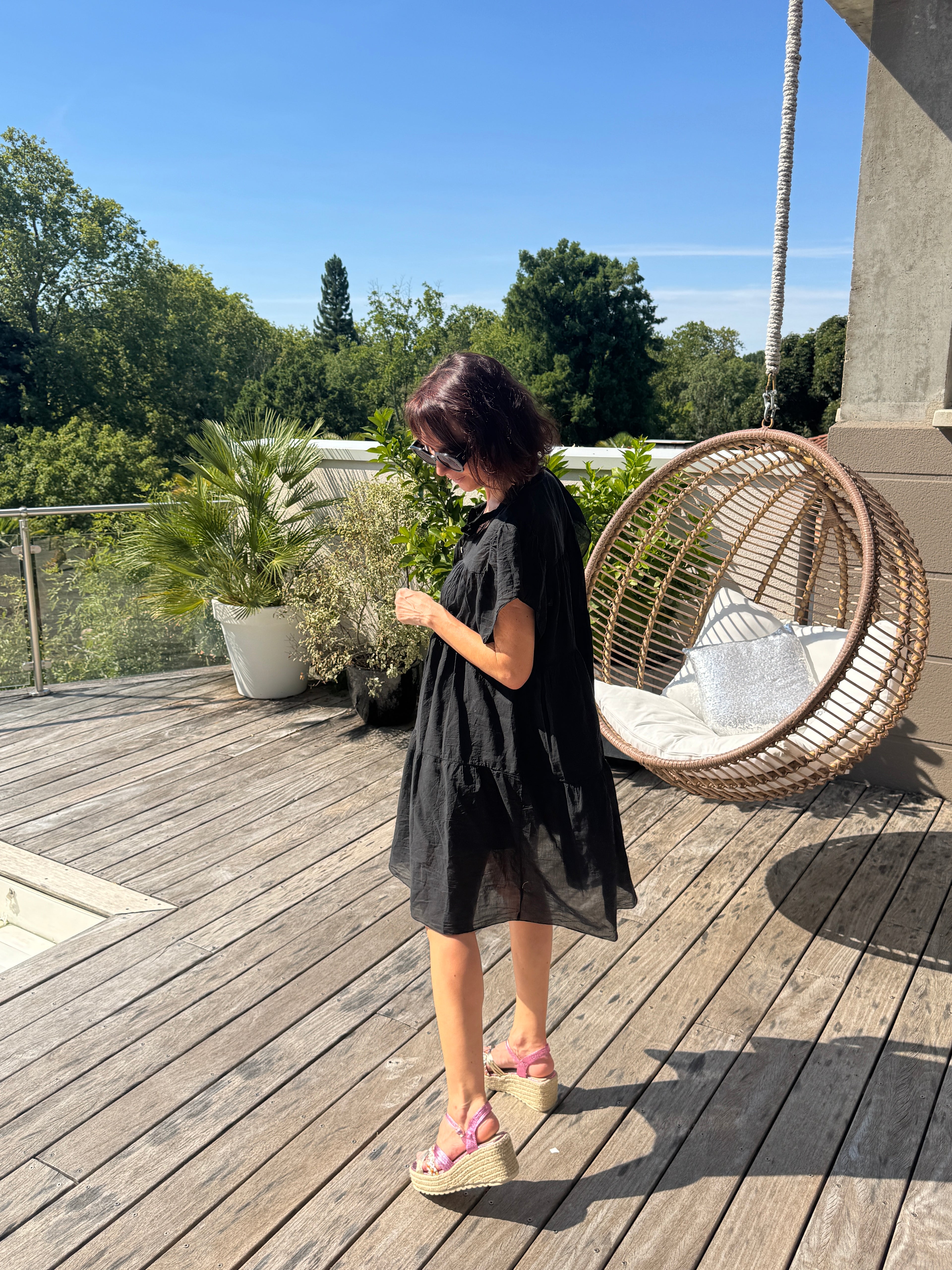 Robe Voile Légère Noire