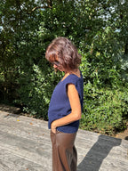 Pull Sans Manche Victoria Bleu Marine
