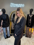 Blazer Ceinture Noir