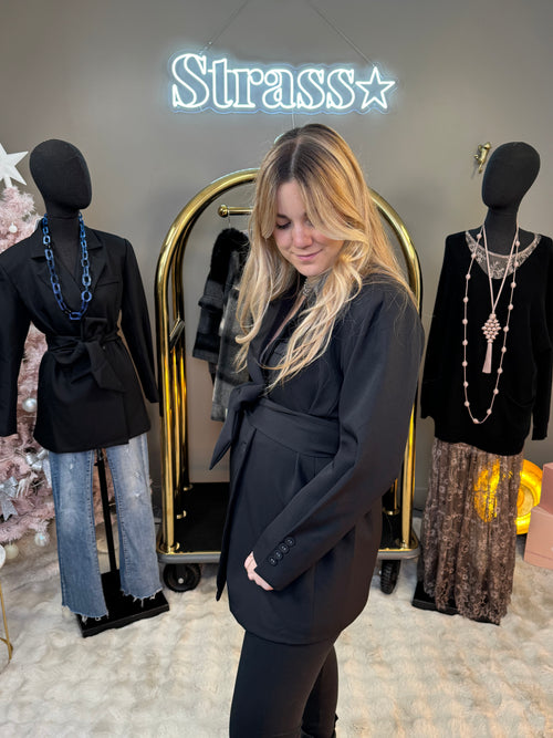 Blazer Ceinture Noir