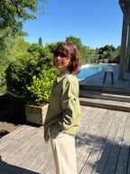 Veste jean kaki