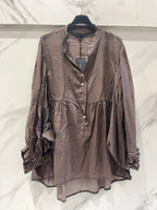 Blouse Choco Pois Vert