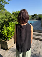 Débardeur Soleil Broche Noir