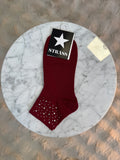 Chaussettes Strass Bordeaux