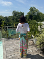 Pantalon Ramages Turquoise