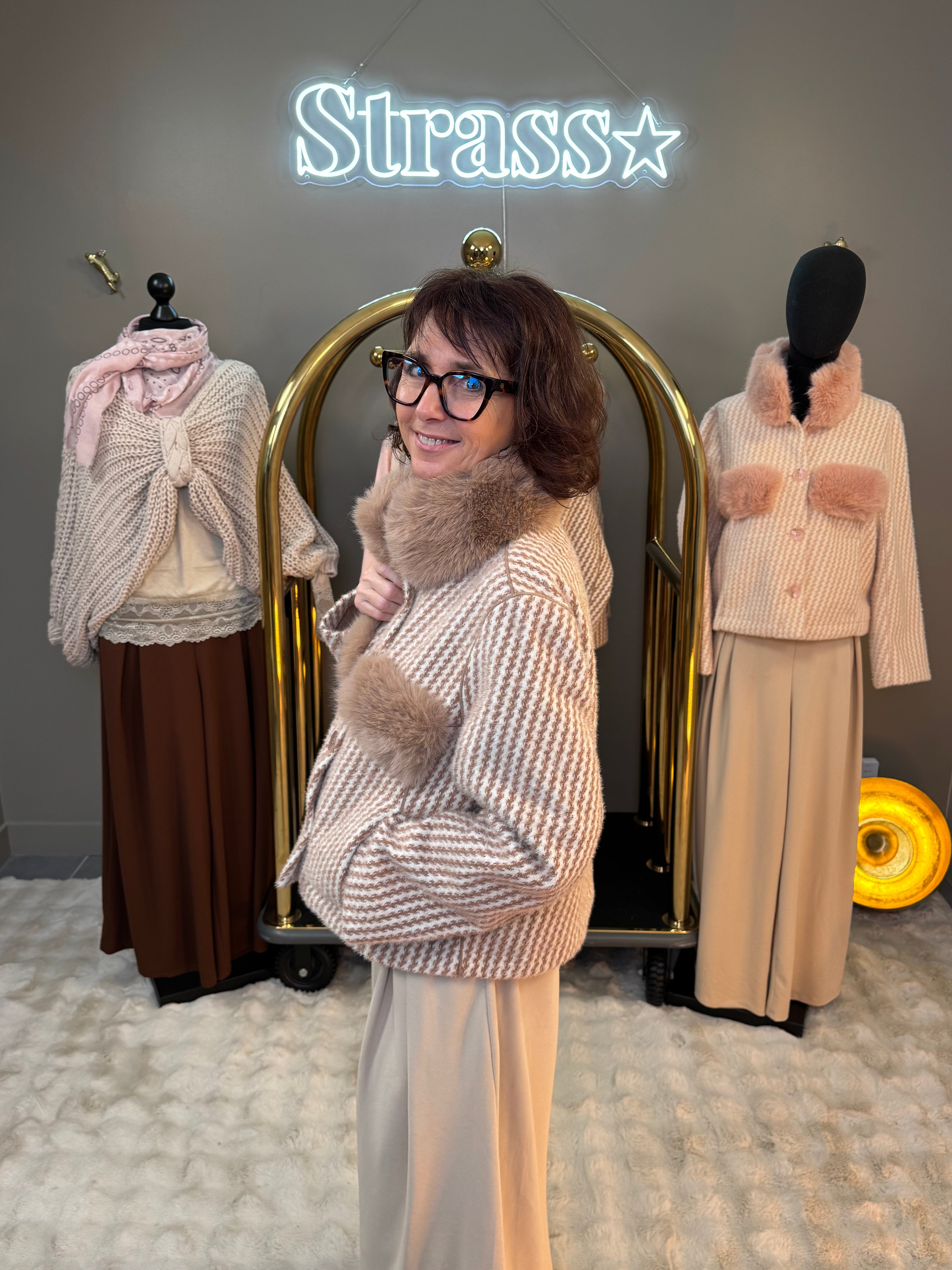 Veste Réversible Johana Camel