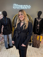 Blazer Ceinture Noir