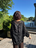 Blouse Macramé Noir