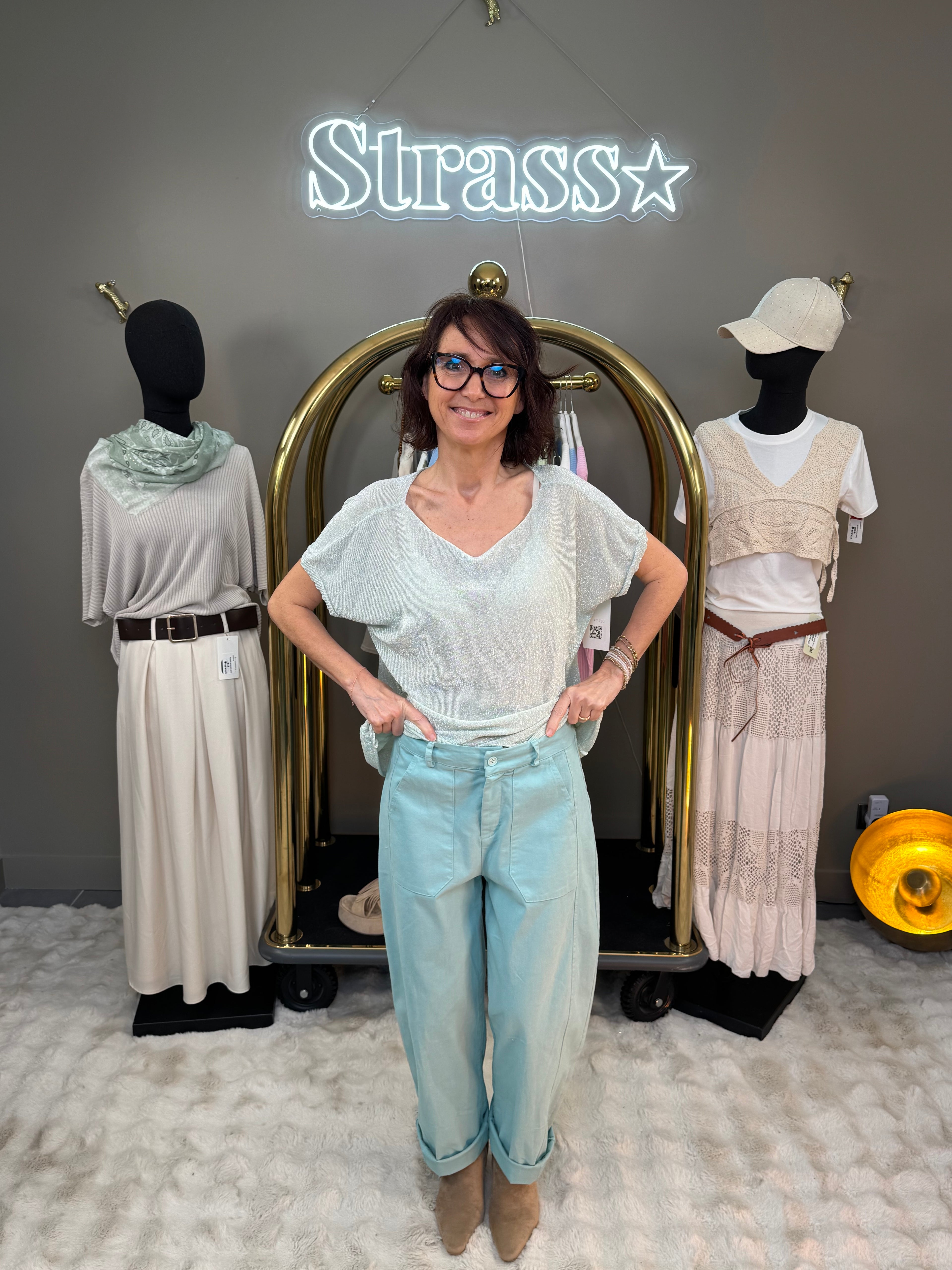 Pantalon Bulle Perfect Vert d’Eau