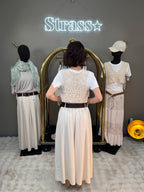 Jupe Ceinture Poche Beige