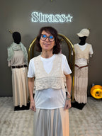 Tee-Shirt Crochet Beige