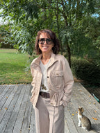 Blouson Suédine Beige