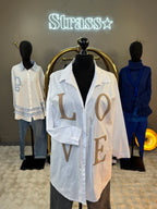 Chemise Love Blanche Grande Taille