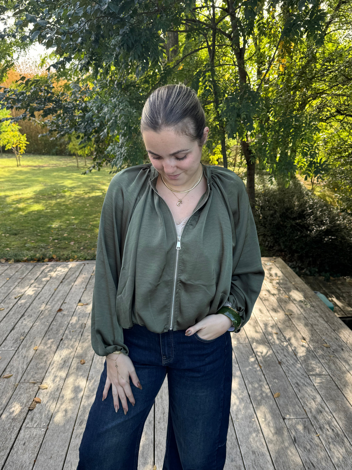Blouson chauve souris kaki