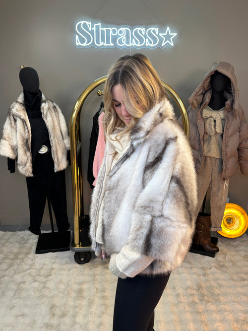 Veste Faux renard Blanc