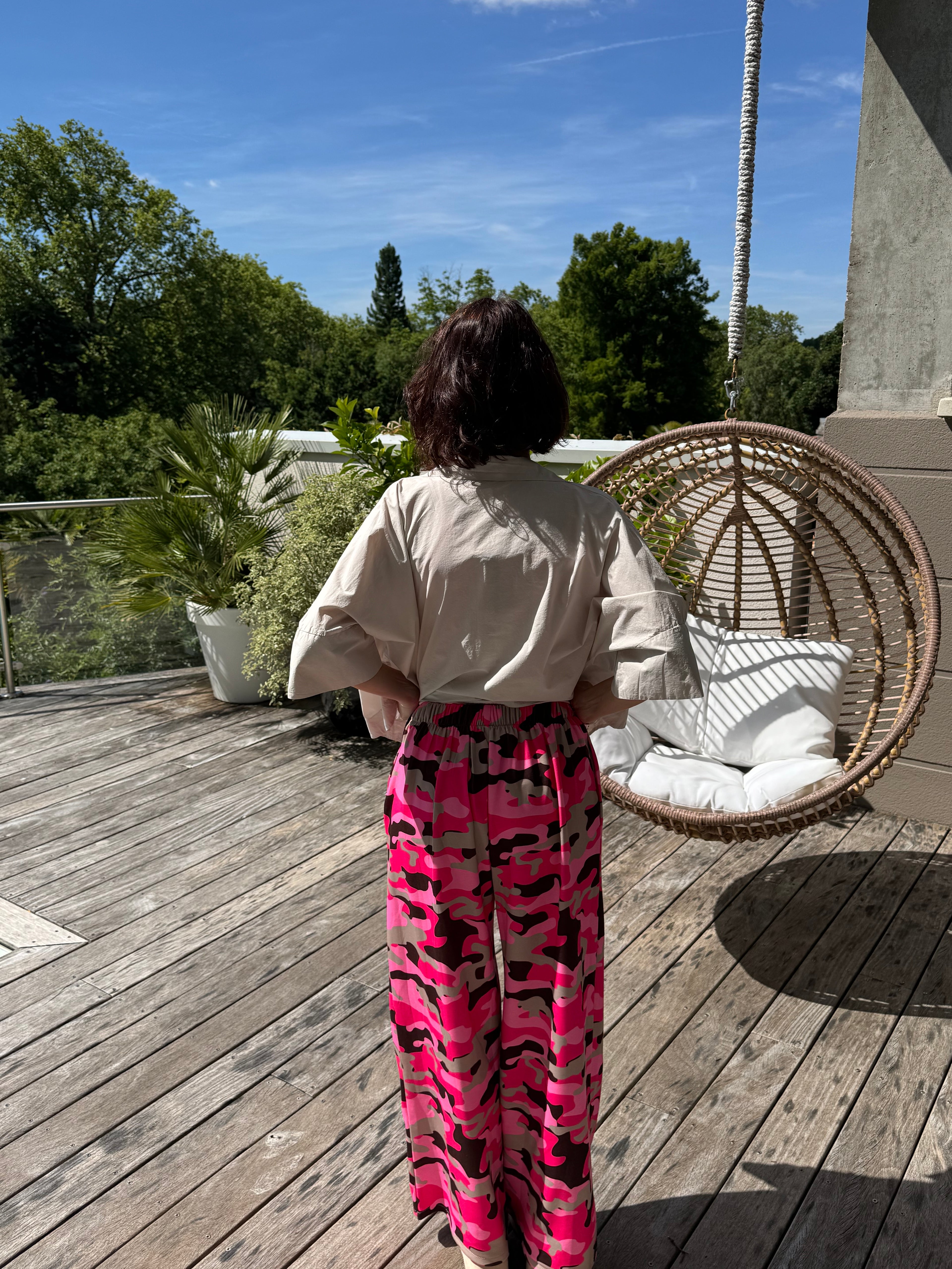 Pantalon Camouflage Rose