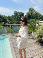 Blouse Méditerranée Blanche