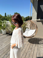 Blouse Papillon Blanc