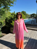 Robe dégradée rose orange