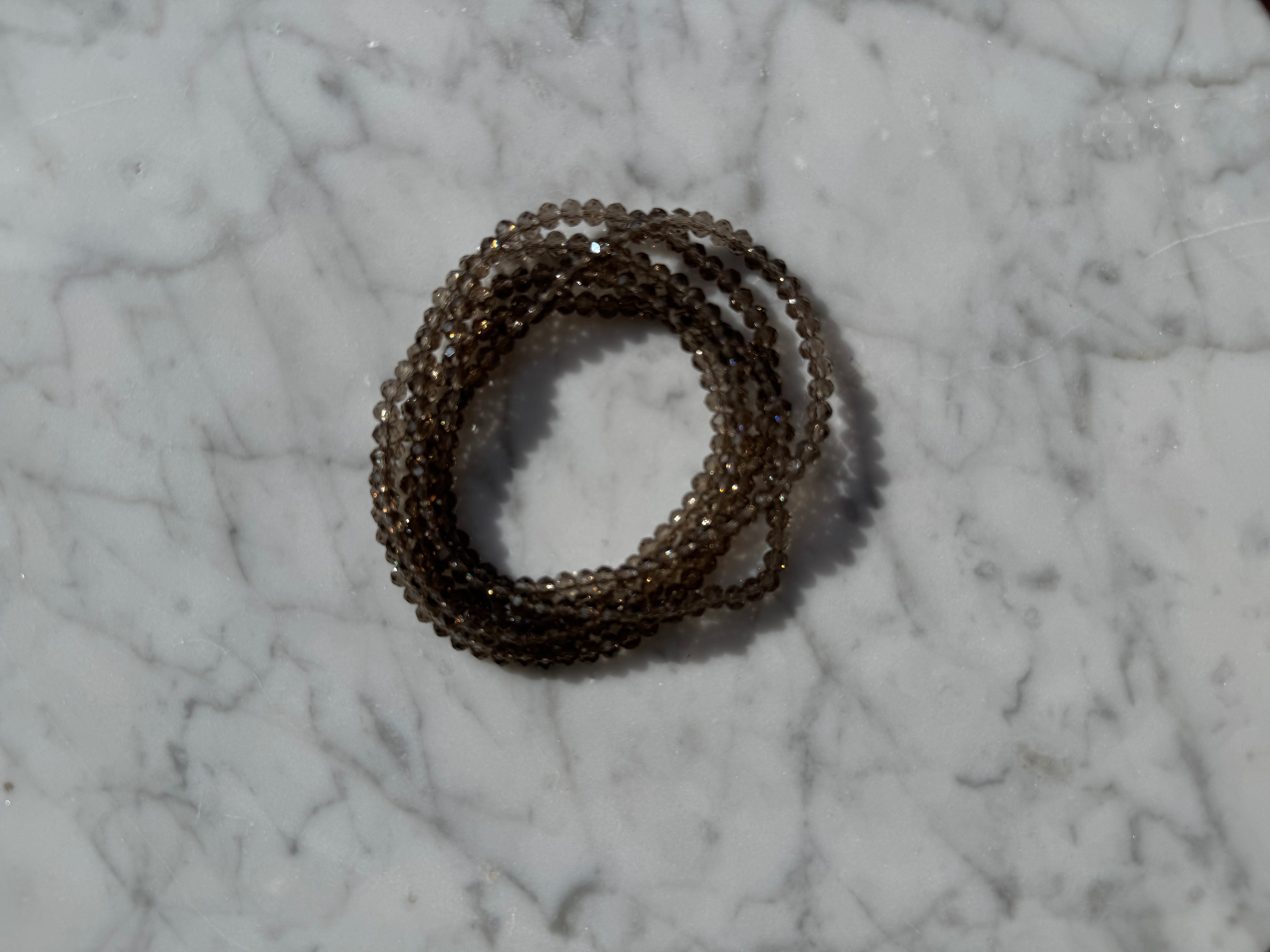 Bracelet - Collier cristal quartz fumé