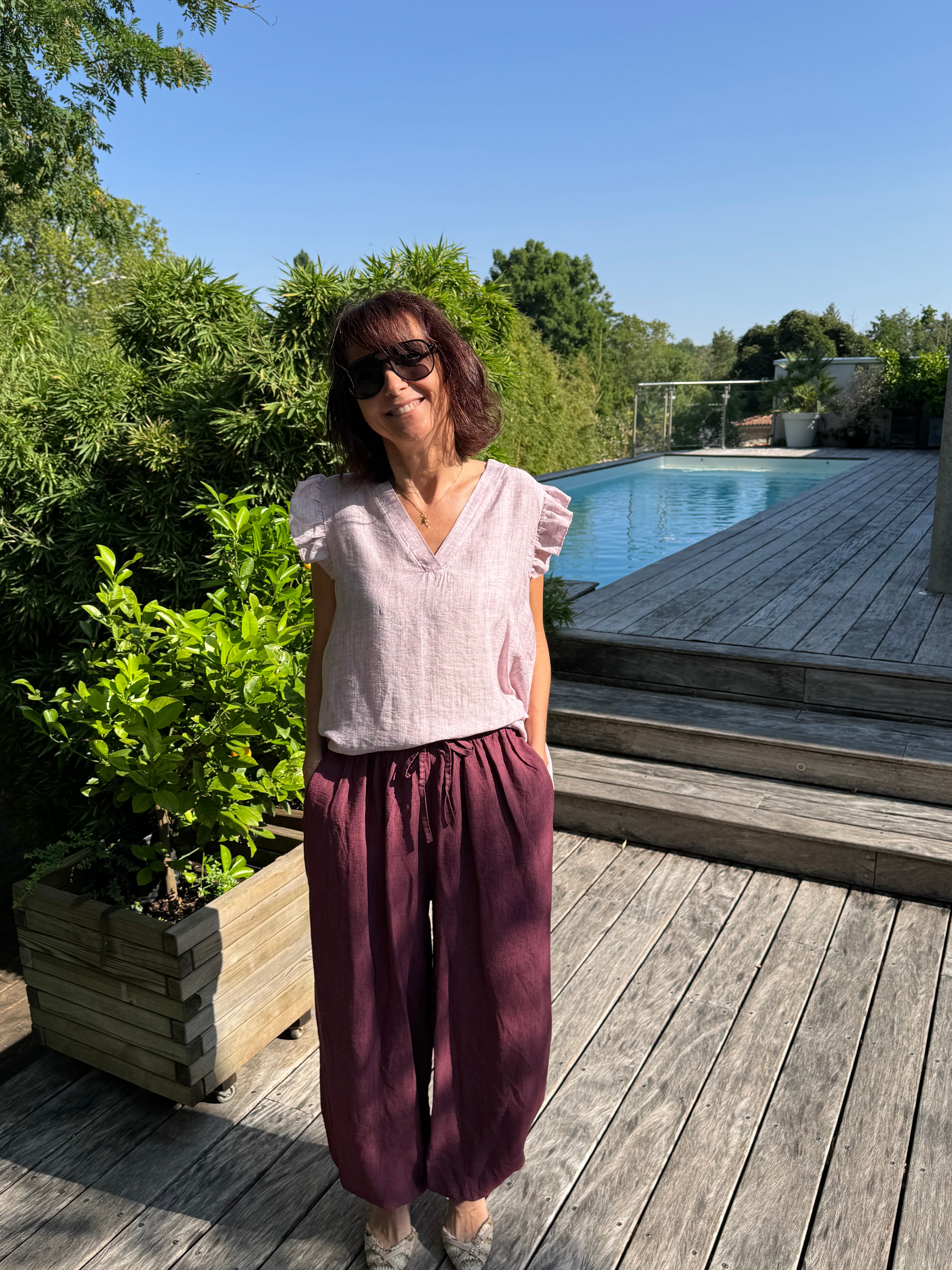 Pantalon Diego Bordeaux