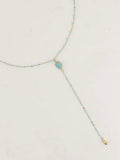 Collier Y Amazonite Doré