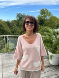 Pull Cœur Rose
