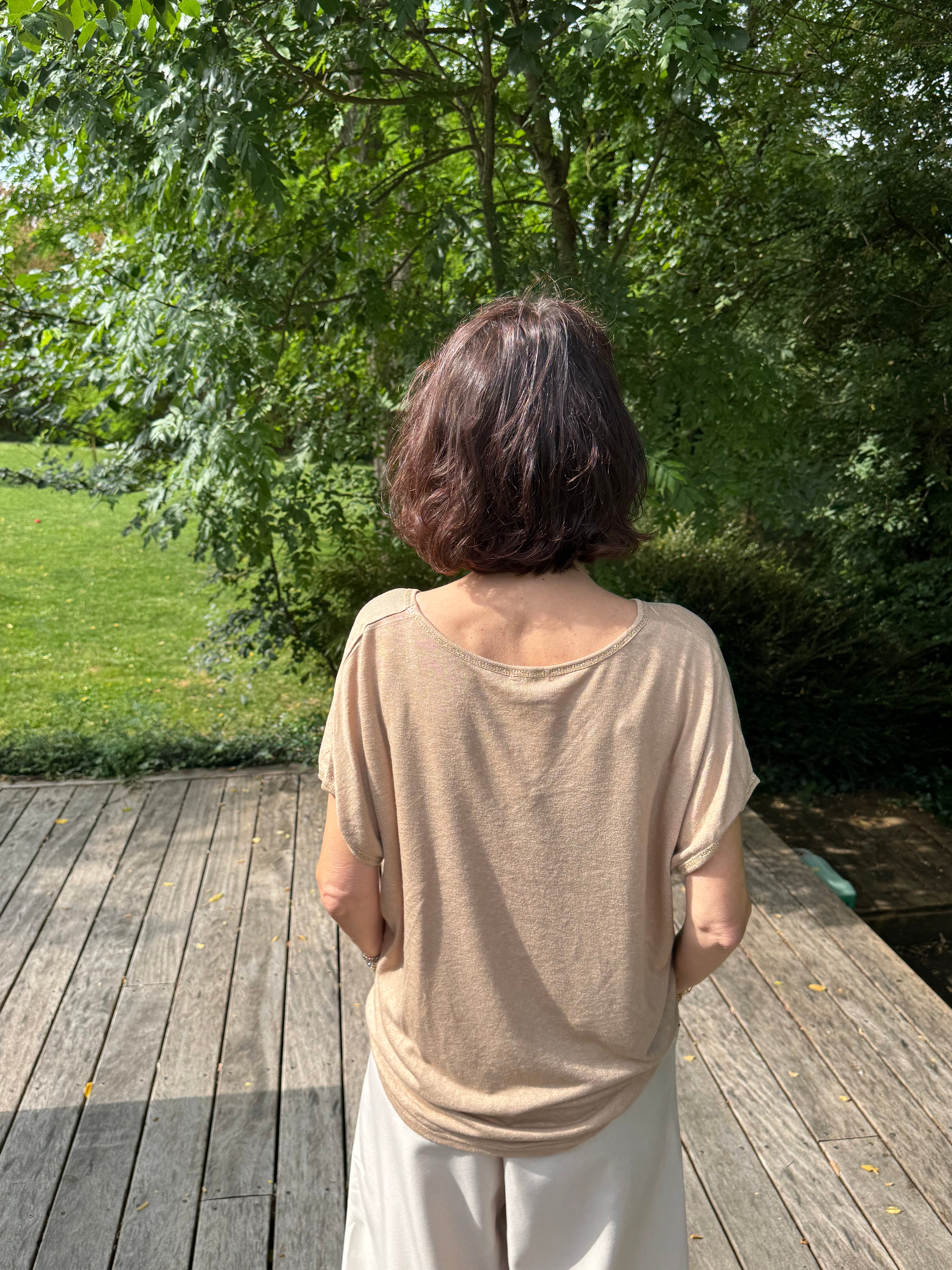 T Shirt Sirène Camel