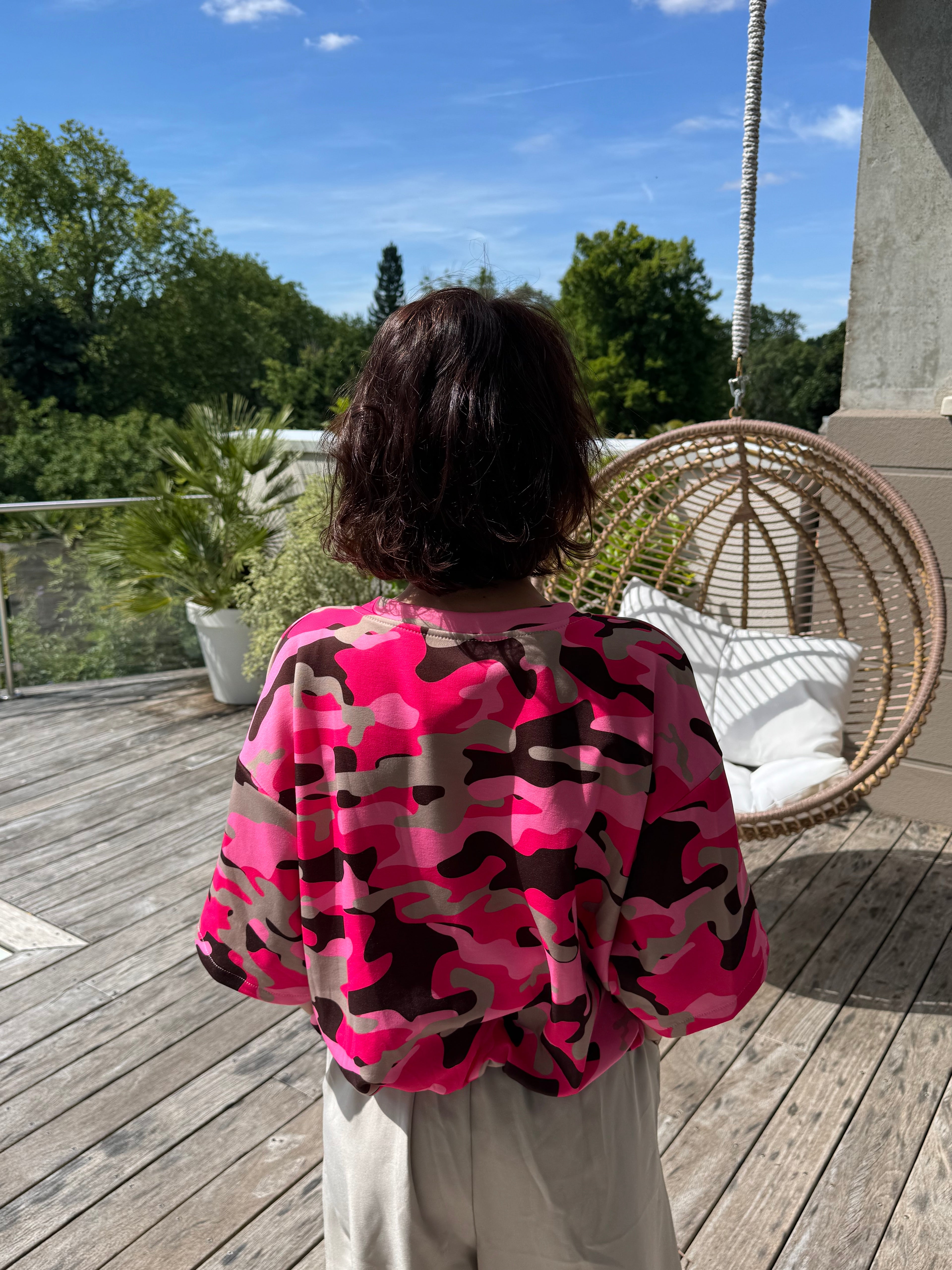 T Shirt Camouflage Rose