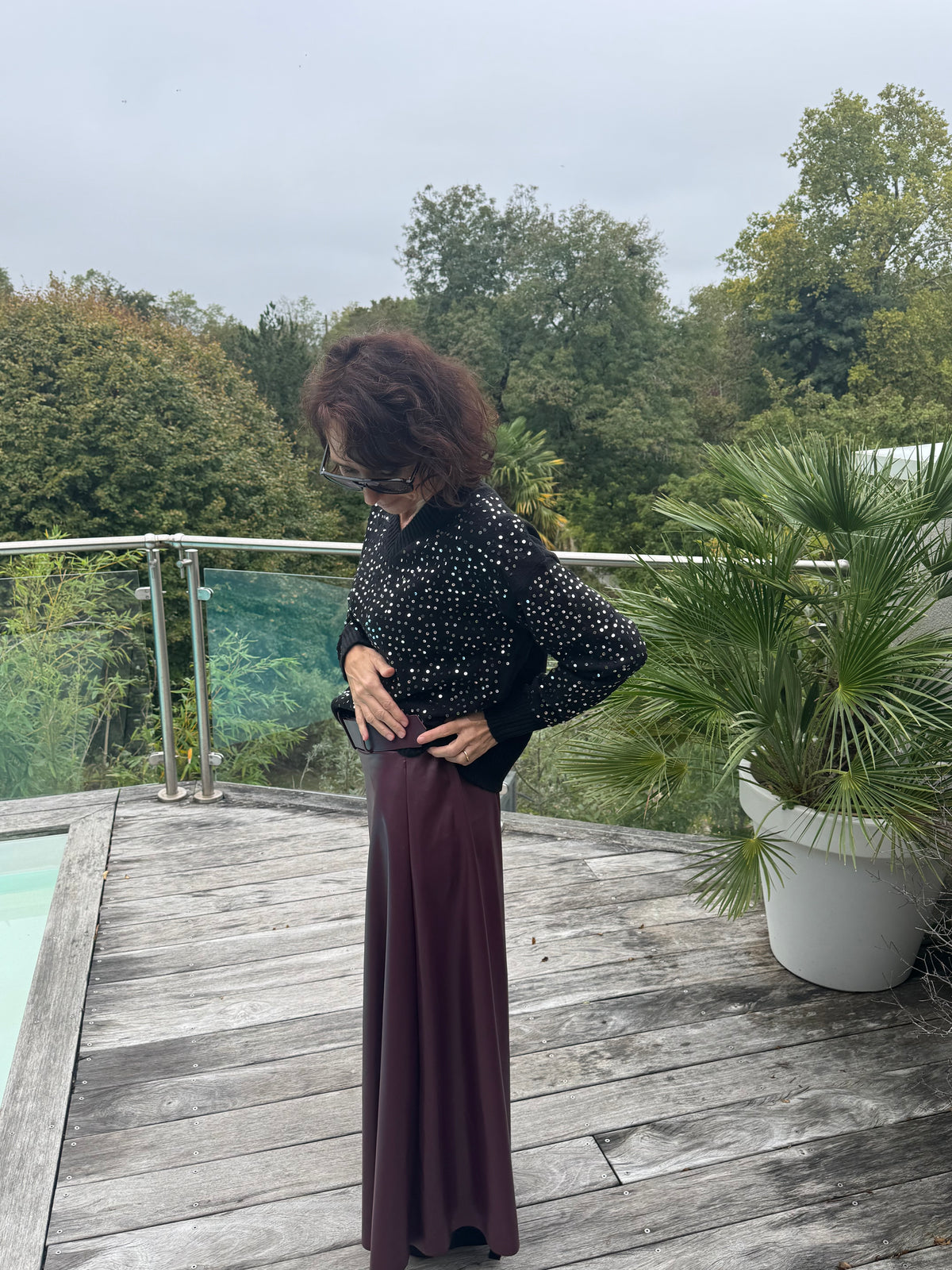 Jupe Cyrielle bordeaux