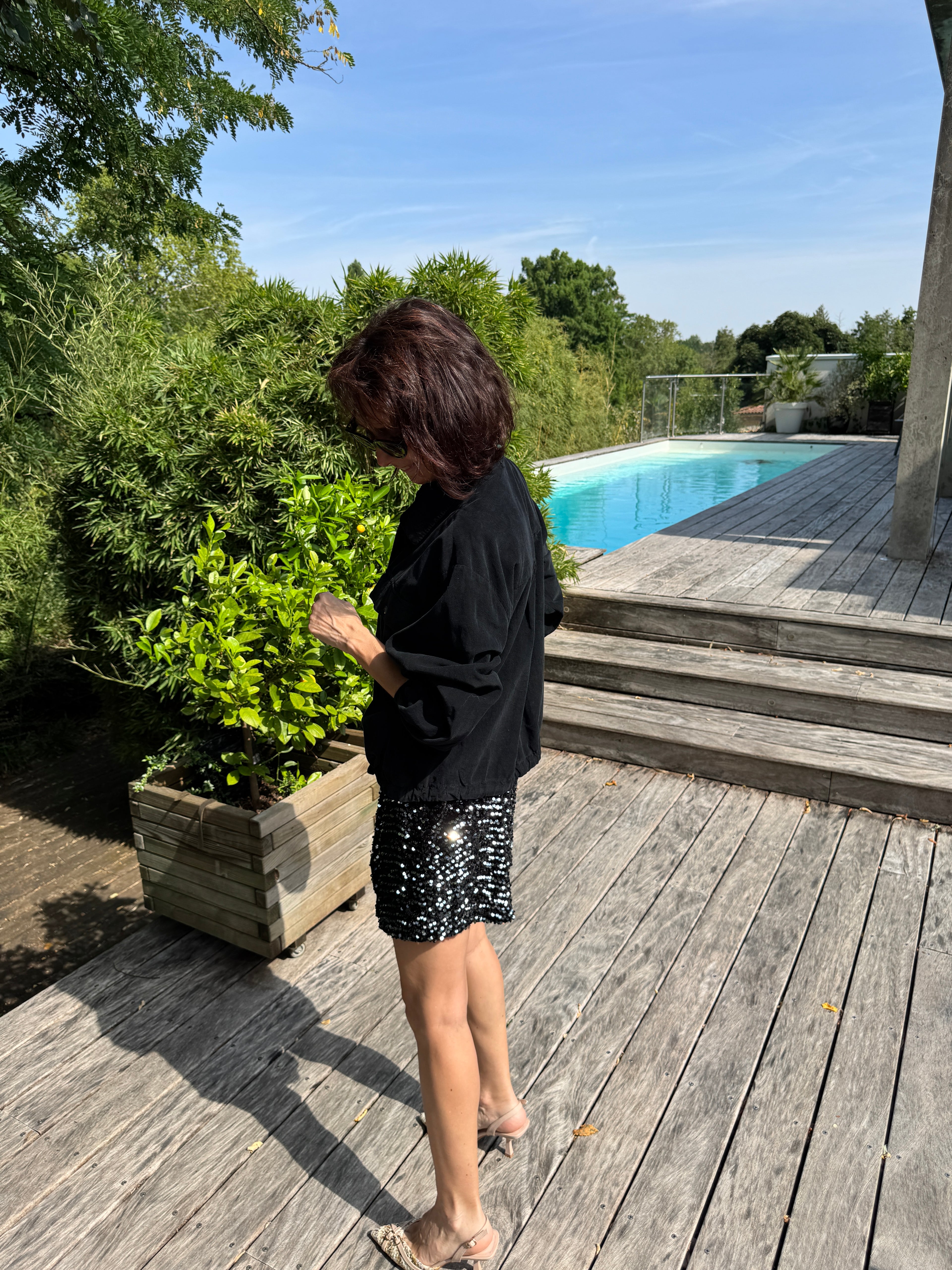 Blouson Velours Noir