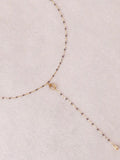 Collier Y Agathe Fumée Doré