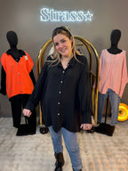 Chemise Milan Noire Grande Taille