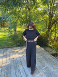 Pantalon sport chic noir