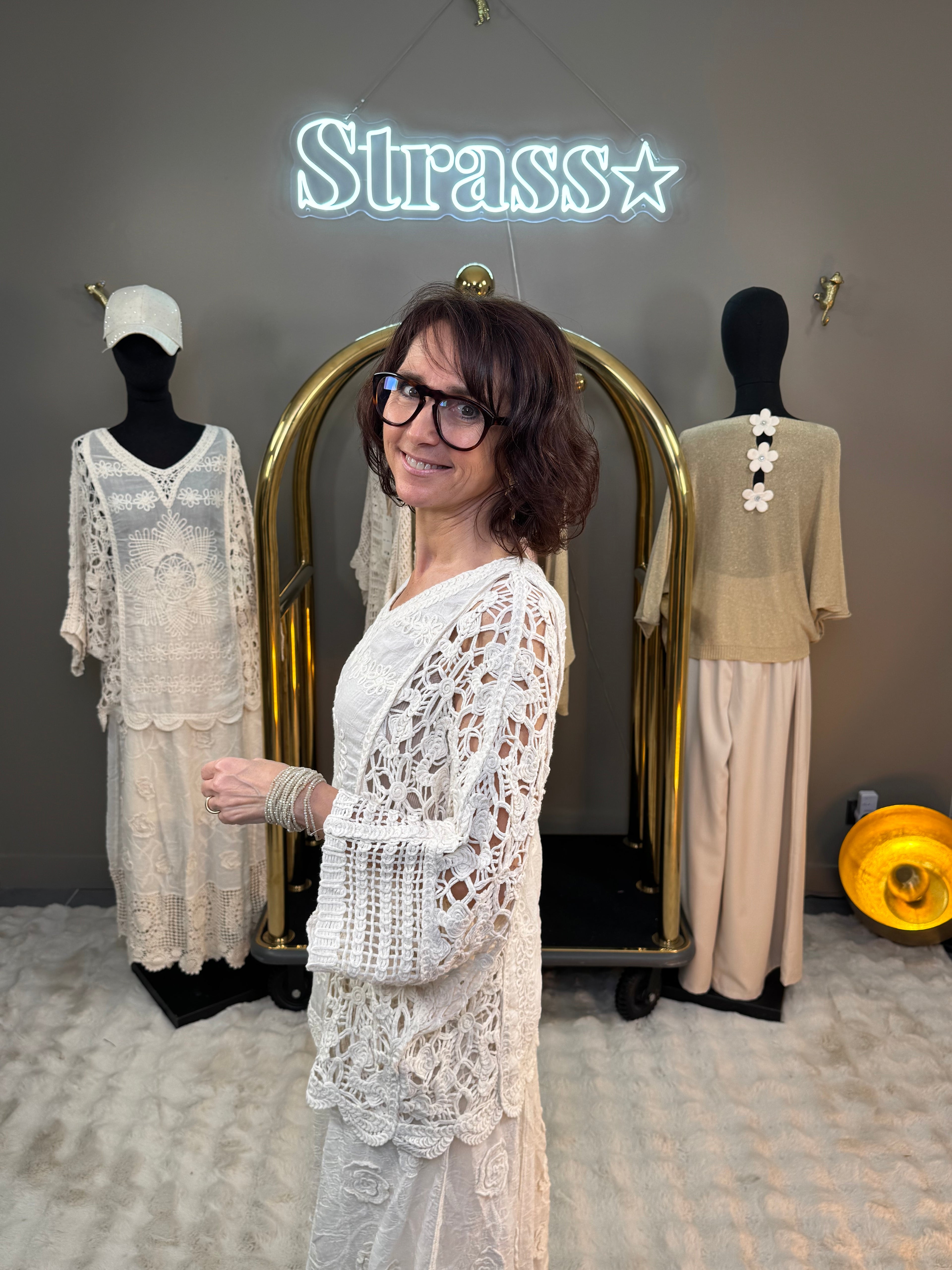 Blouse Macramé Beige