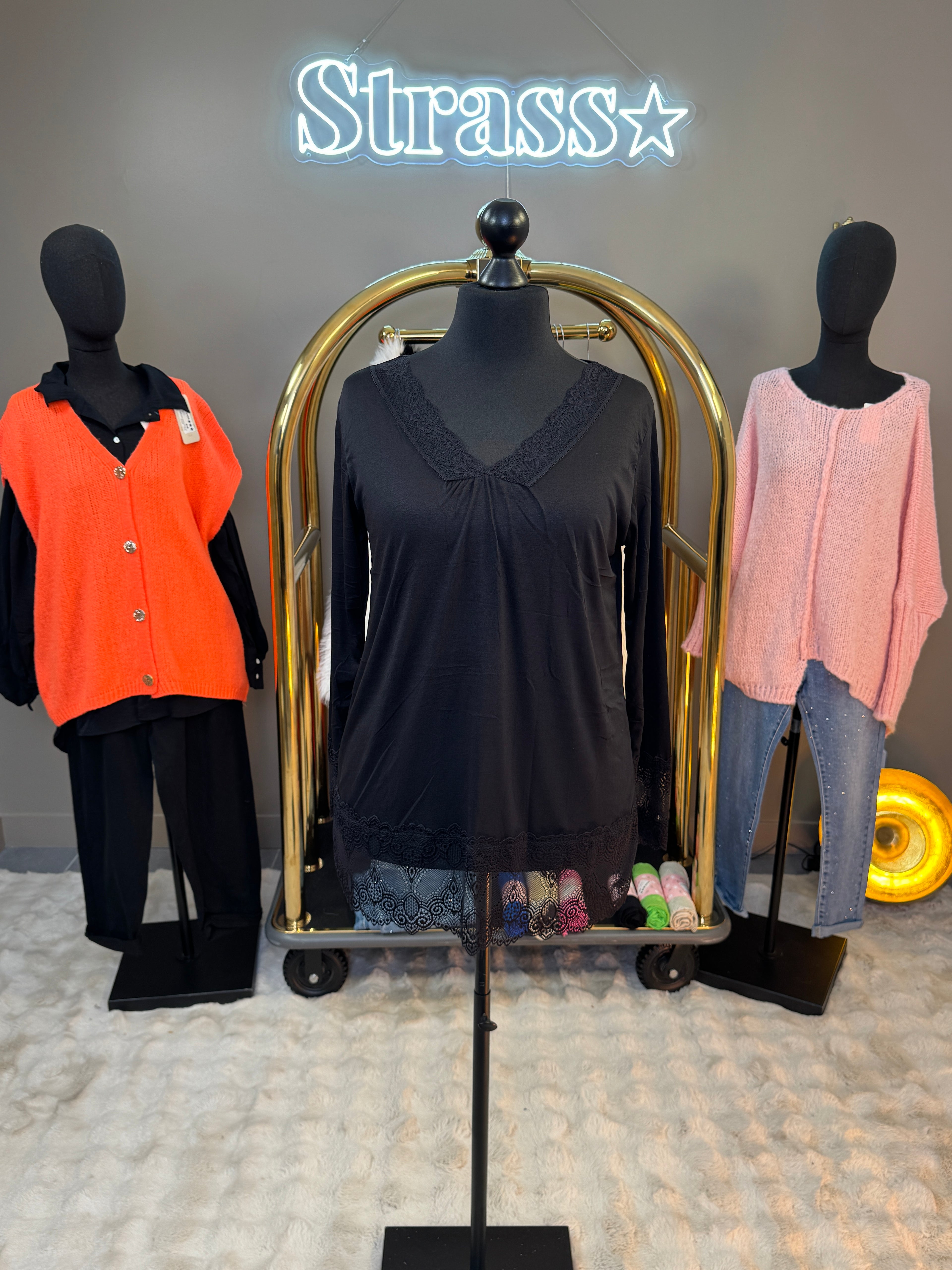 Top Chaleur Grande Taille Noir