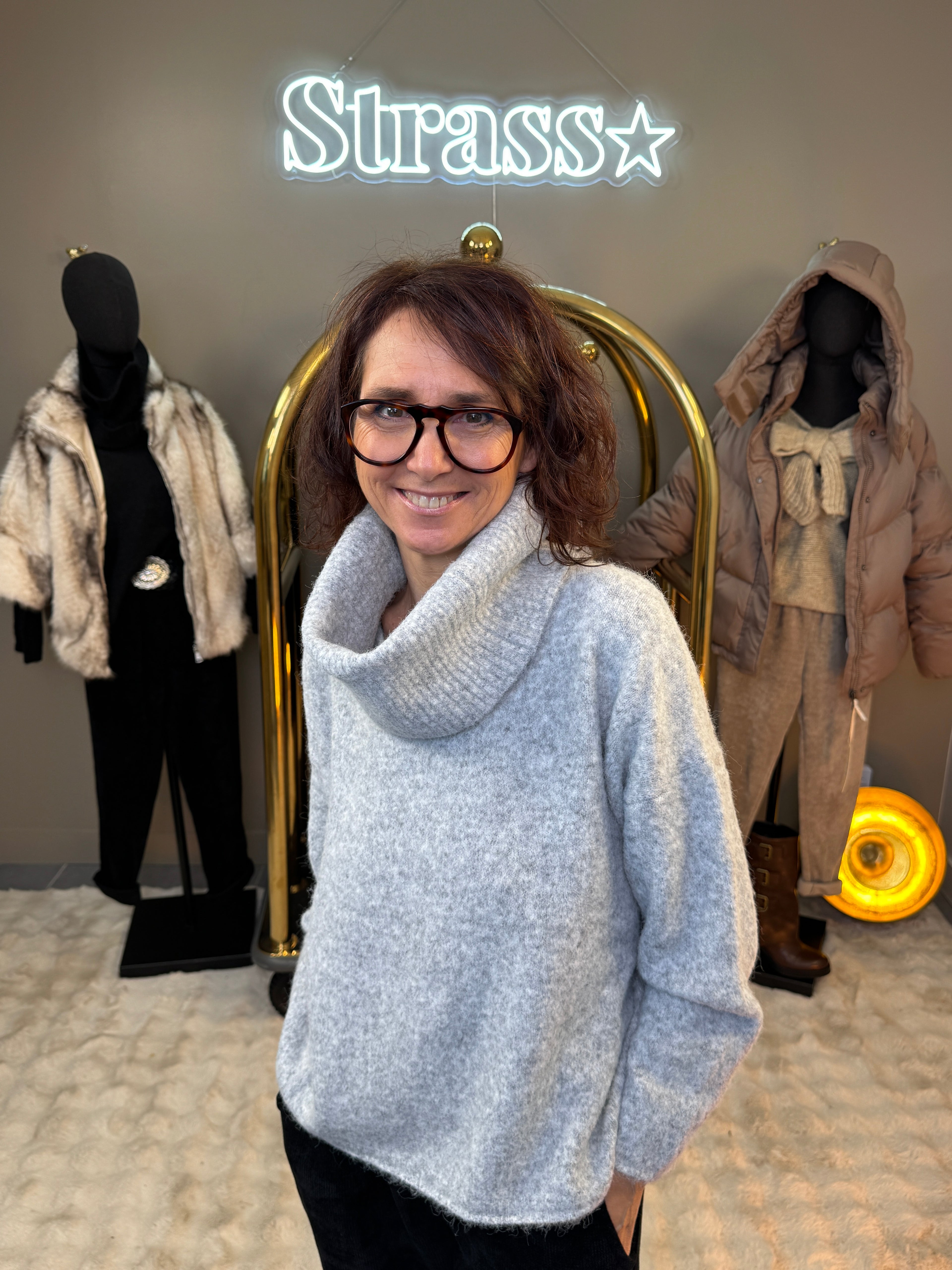 Pull + Snood Gris