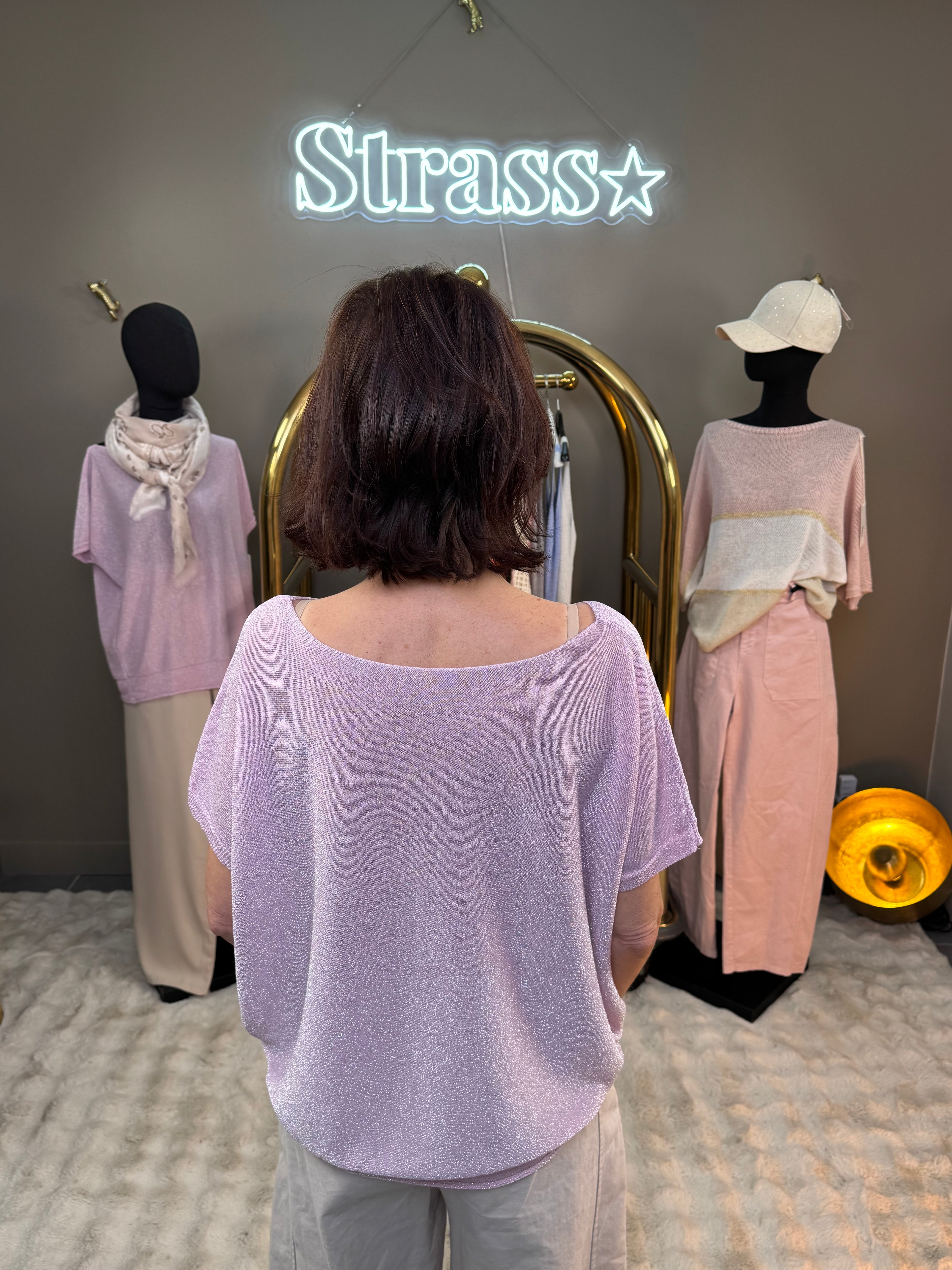 Pull Éblouissant Rose