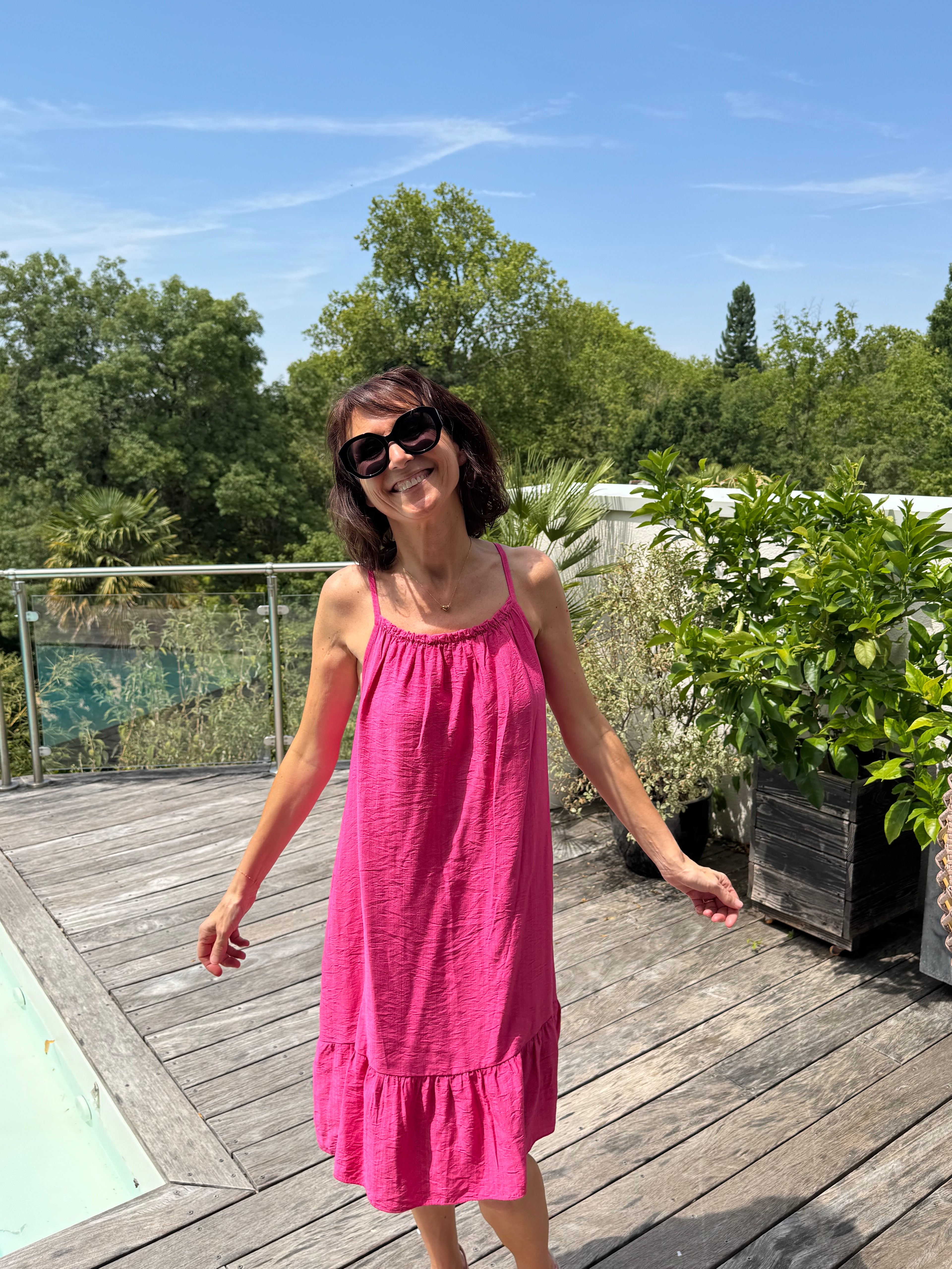 Robe canicule fuschia
