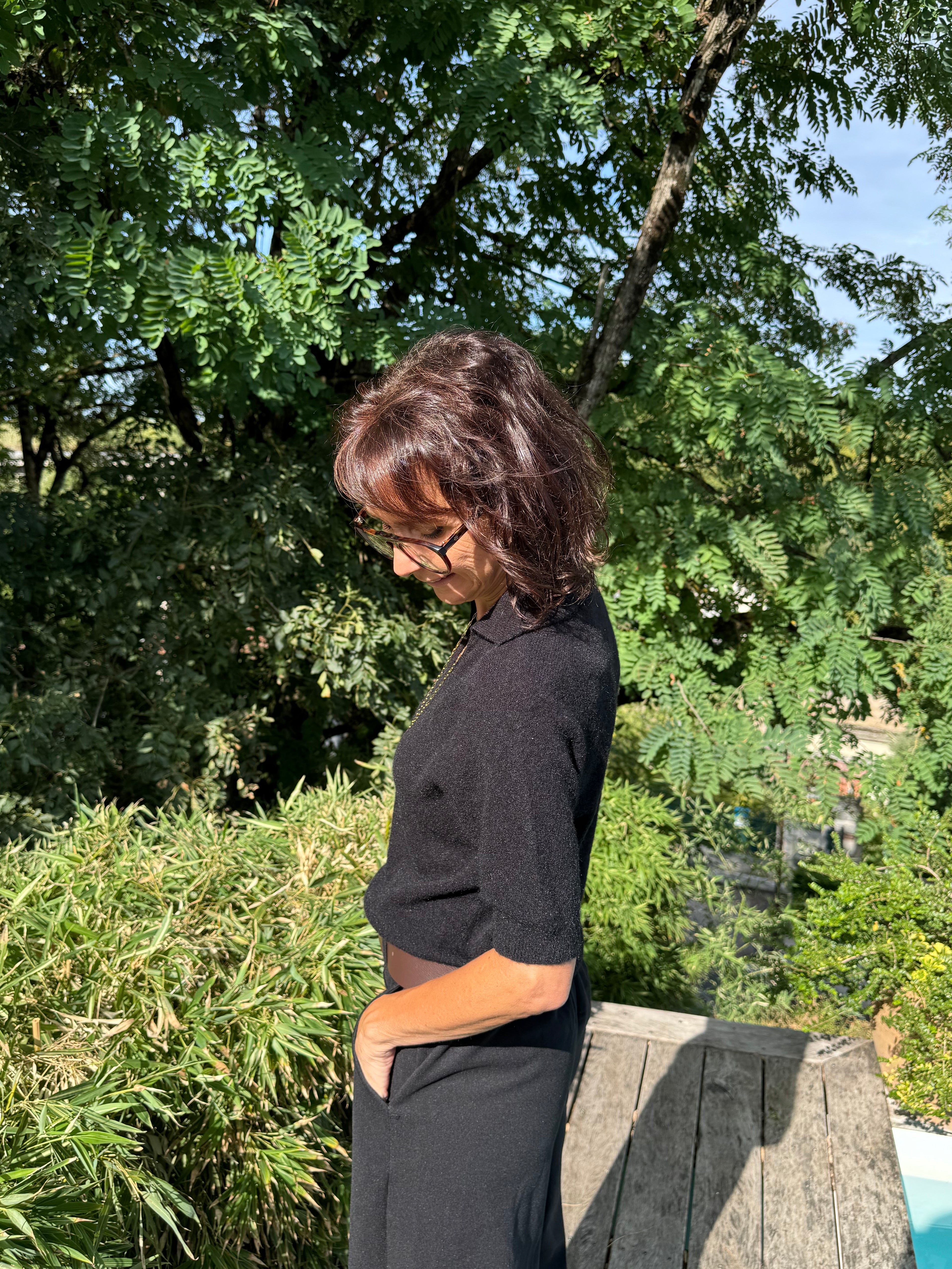 Pull Polo Manches Courtes Noir