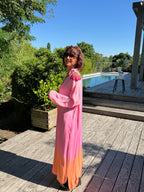 Robe dégradée rose orange