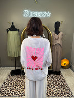 Chemise Love Peace Blanche