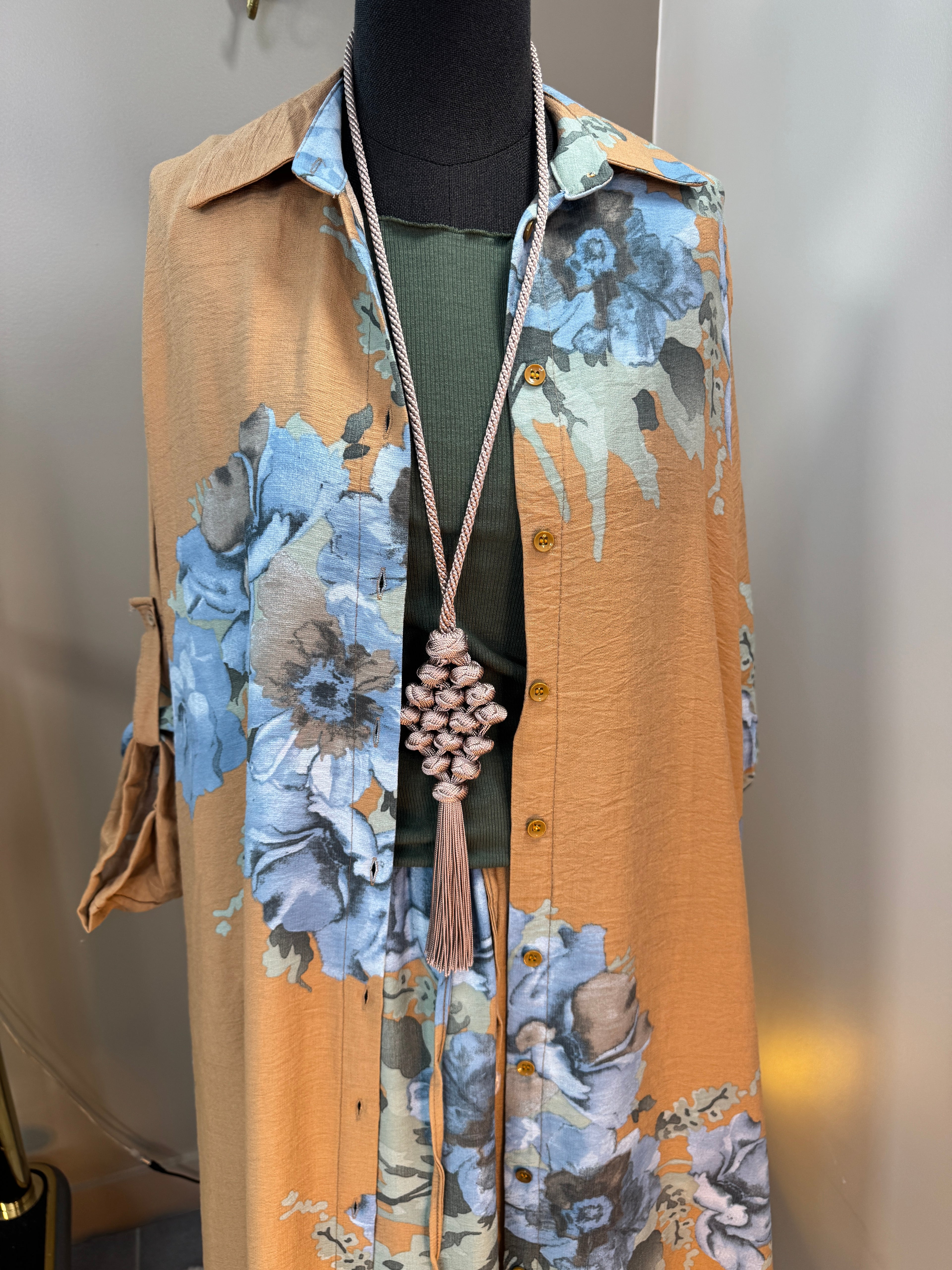 Sautoir Marrakech Macramé Taupe