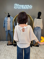 Pull Noeud Catherine beige