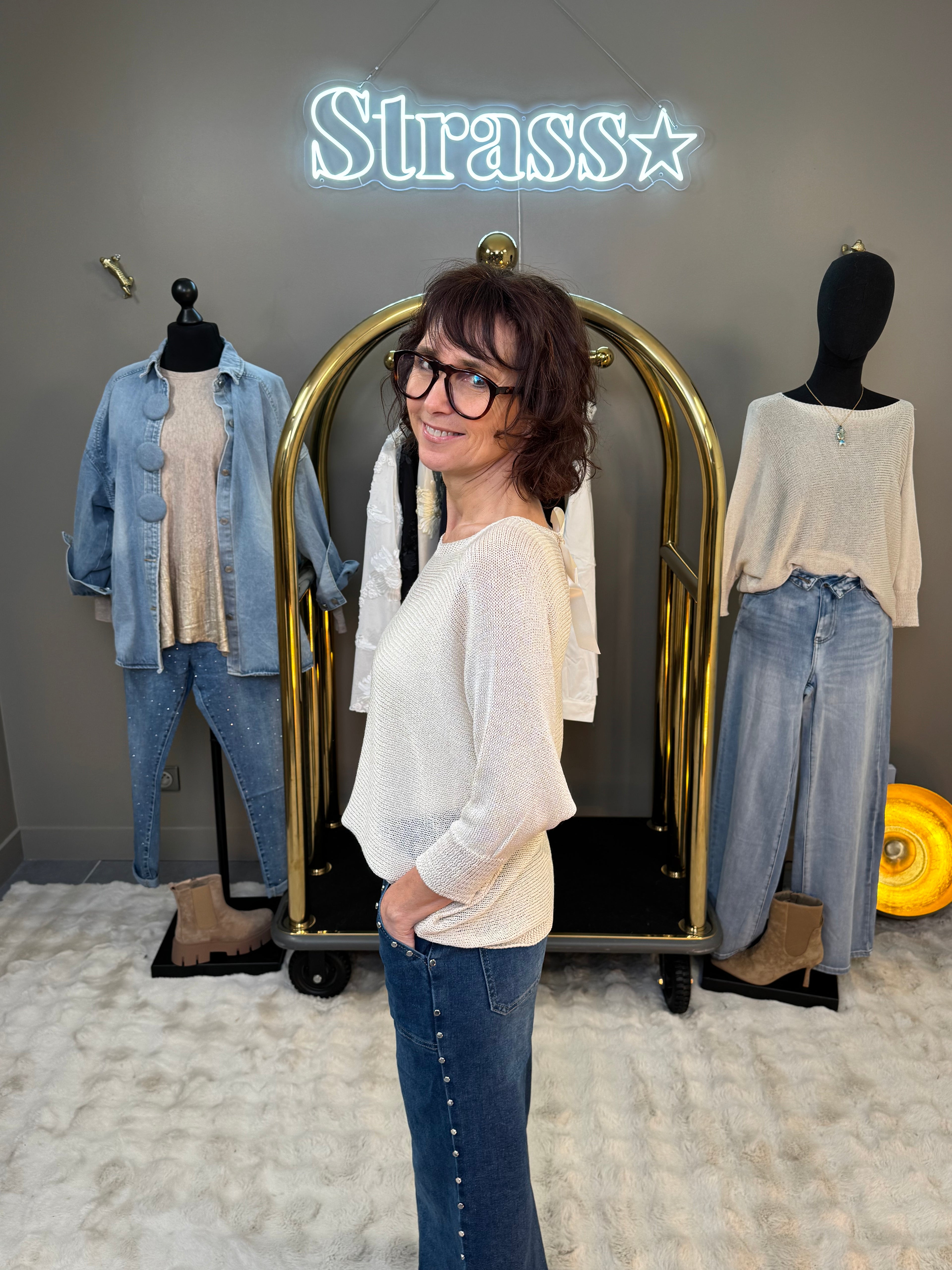 Pull Noeud Catherine beige
