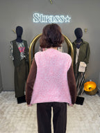 Gilet Sans Manche Brandebourg Rose
