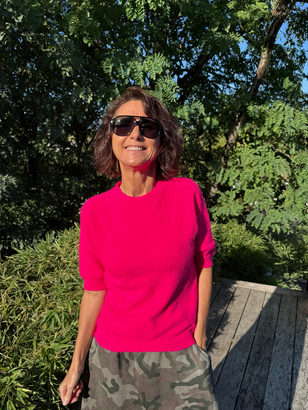 Pull Valentin Rose Fluo