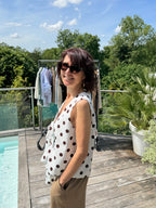 Top Petit Gilet Pois Choco