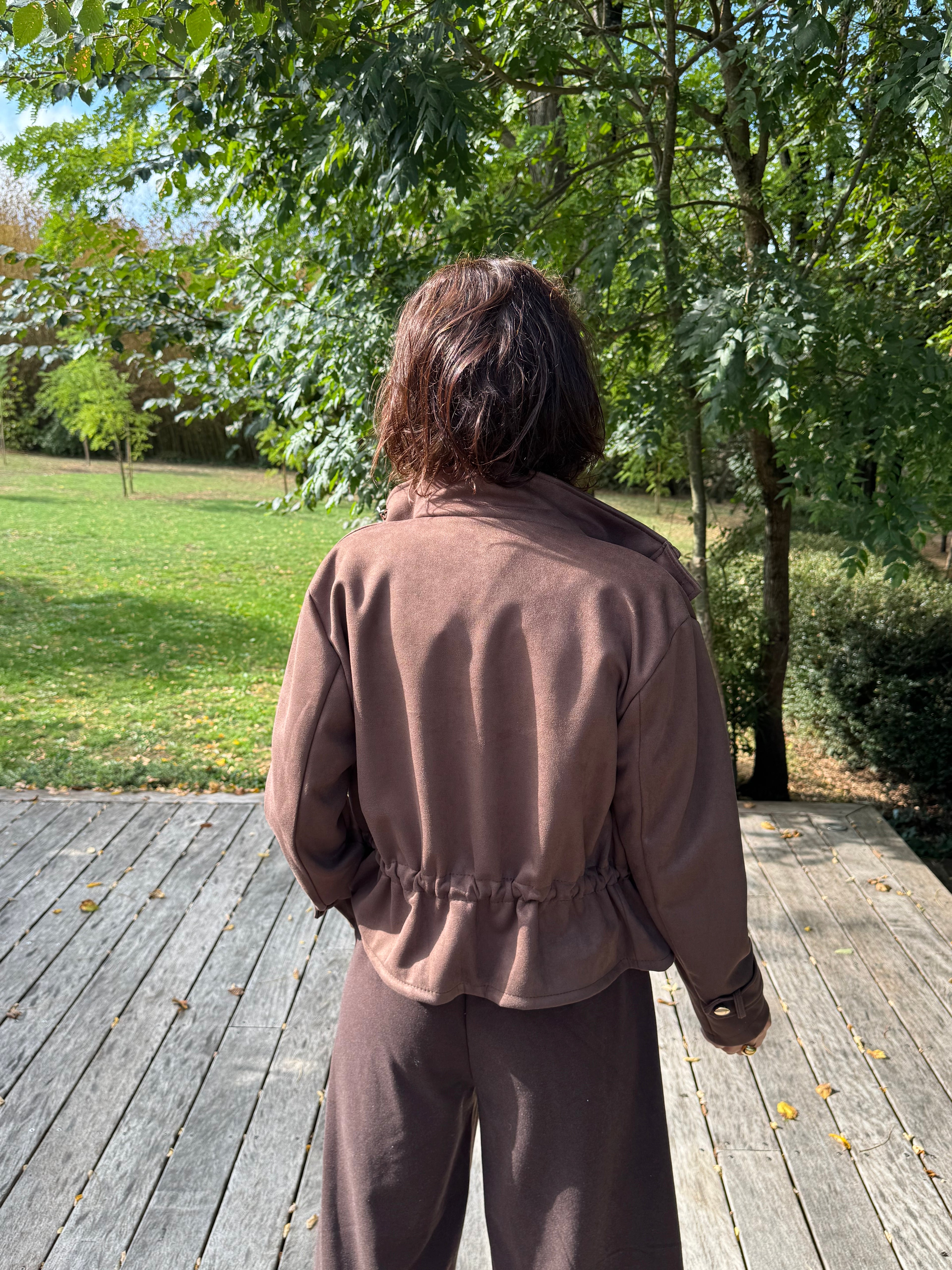 Blouson Suédine Choco